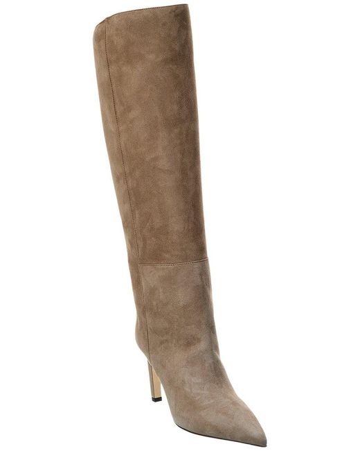 Jimmy Choo Brown Alizze Kb 85 Suede Knee-high Boot