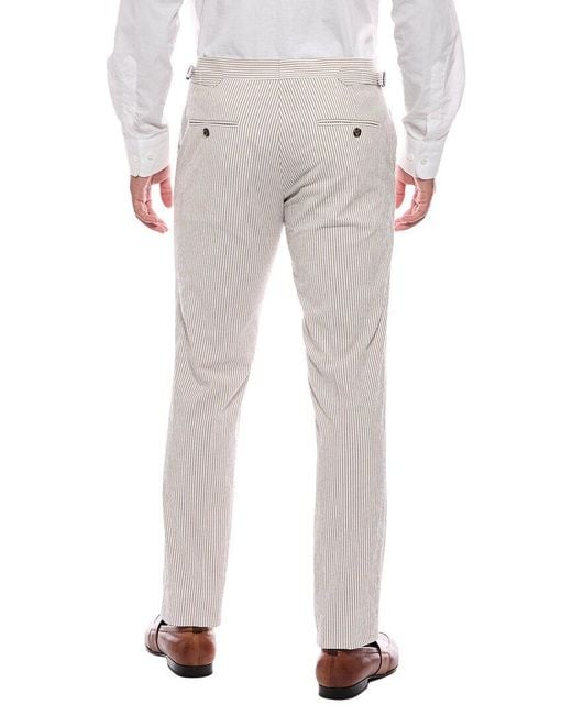 Richard James Natural Flat Front Trouser for men