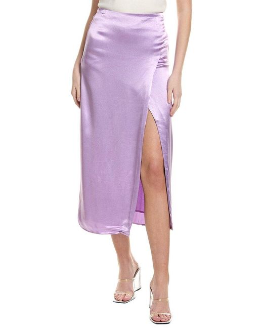 Line & Dot Purple Maxi Skirt