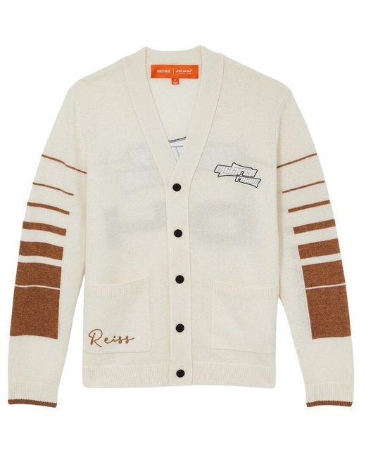 Reiss White Boom Mclaren Racing Wool & Cashmere-Blend Top for men