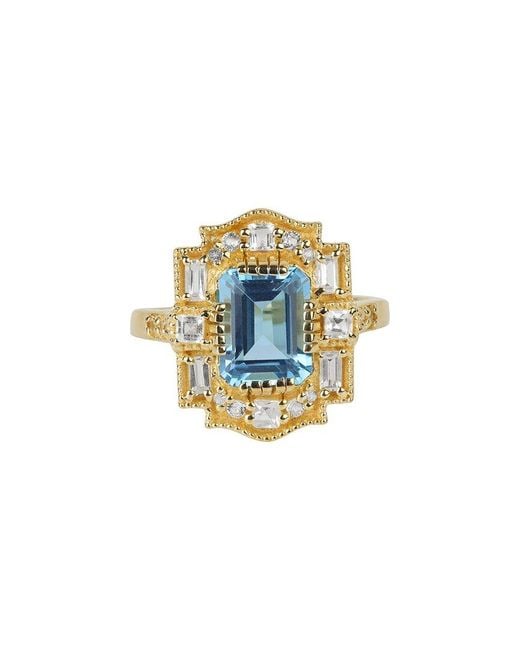 TIRAMISU Blue Gold Over Silver 3.51 Ct. Tw. Gemstone Ring