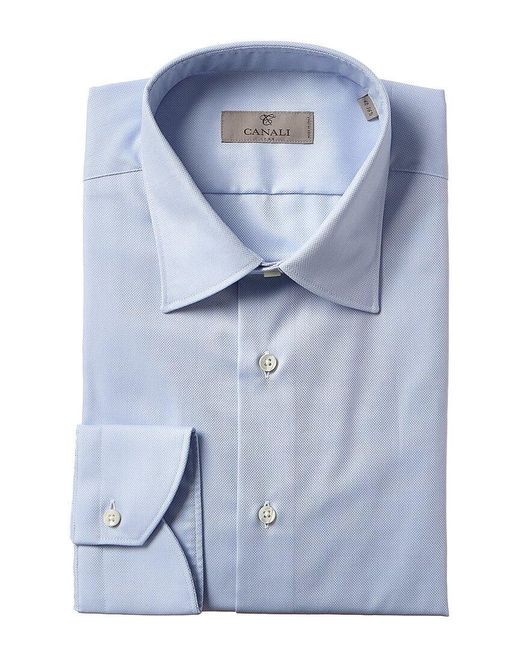 Canali Dress Shirt in Blue for Men Lyst