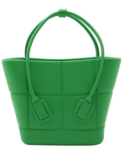 Bottega Veneta Green Maxi Intrecciato Leather The Arco Tote (authentic Pre- Loved)