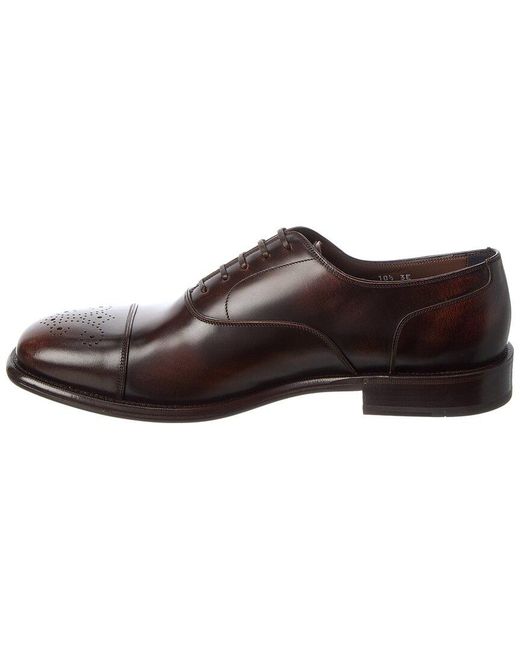 Ferragamo Brown Maxime Leather Oxford for men