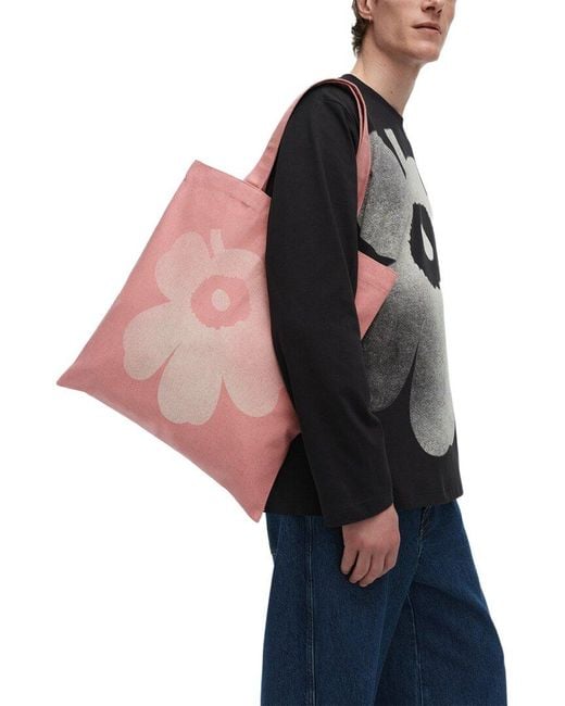 Marimekko Pink Marimekko Vankka Unikko Placement Tote