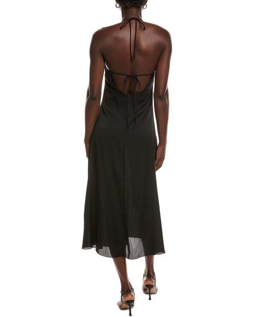 Sandro Black Woven Midi Dress