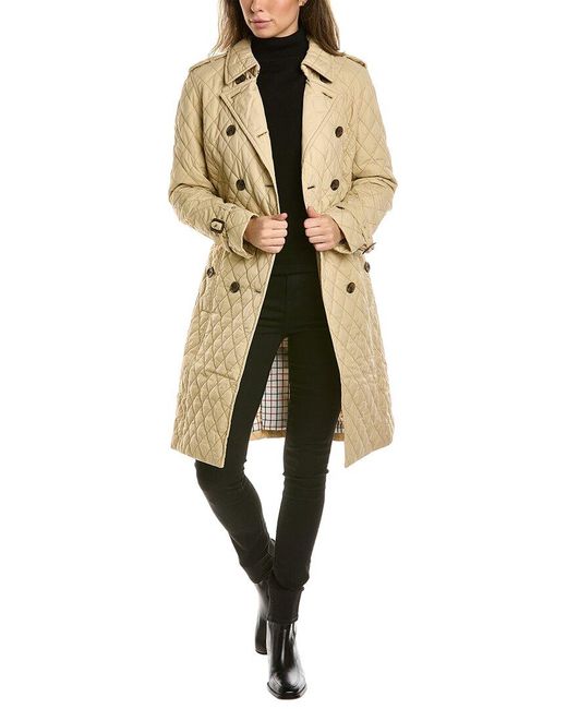 Brooks Brothers Quilted Trench Coat in Metallic Lyst