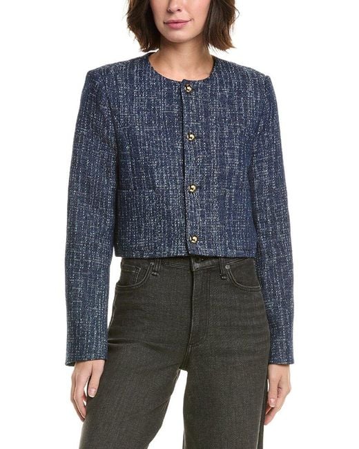 FRAME Blue The Tweed Jacket
