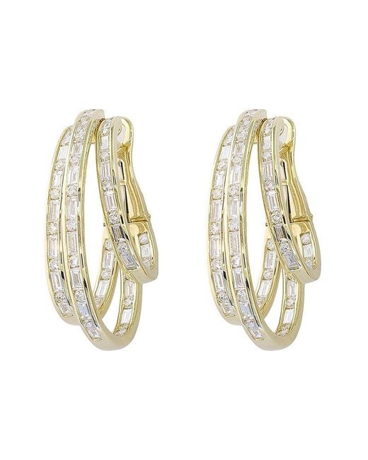 Effy Fine Jewelry Metallic 14K 2.77 Ct. Tw. Diamond Earrings