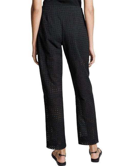Theory Black Eyelet Pant