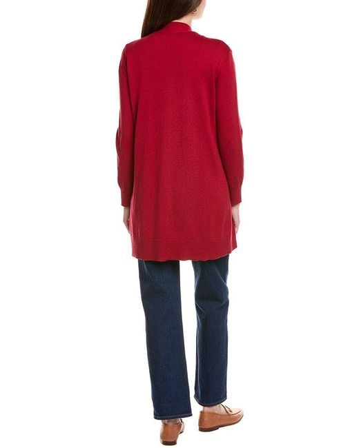 Hannah Rose Red Relaxed Cashmere-Blend Duster