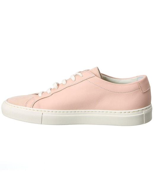 Common Projects Pink Original Achilles Leather & Suede Sneaker