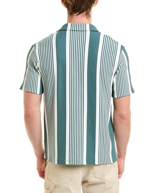 Reiss Blue Fernando Striped Rib Cardigan for men