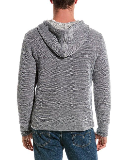Vince Gray Loose Knit Pullover Hoodie for men