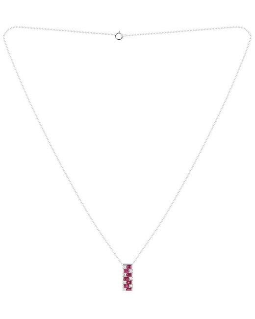 Gregg Ruth White 14K 0.93 Ct. Tw. Diamond & Ruby Pendant