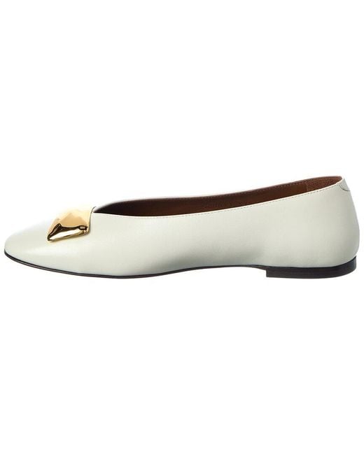 Giuseppe Zanotti White Amanda Leather Flat