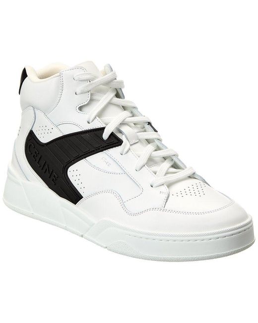 Céline White Ct-06 Leather High-top Sneaker for men