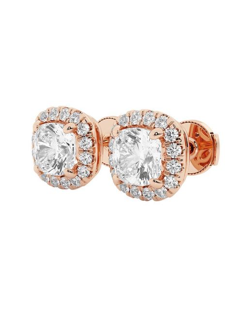 Lab Grown Diamonds White 14k Rose Gold 3.50 Ct. Tw. Lab-grown Diamond Studs