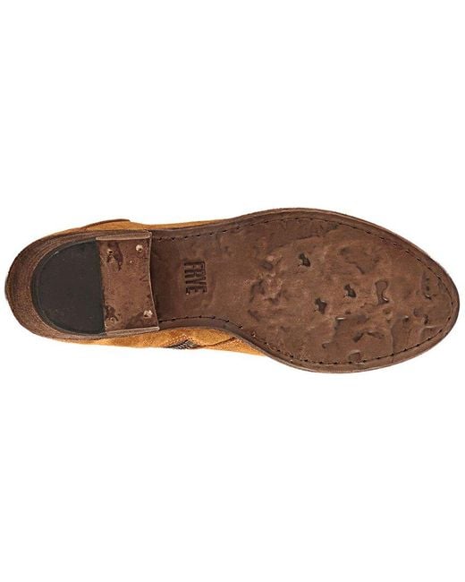 Frye Brown Carson Piping Suede Bootie