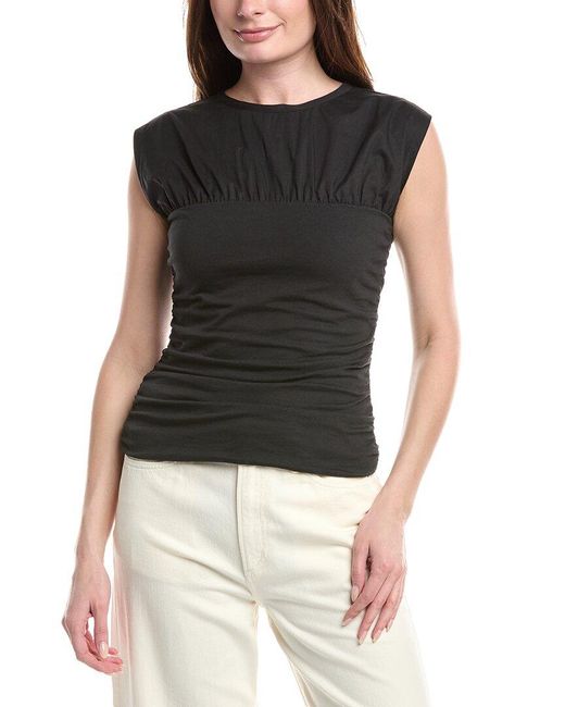 Rag & Bone Black Mica Banded Top