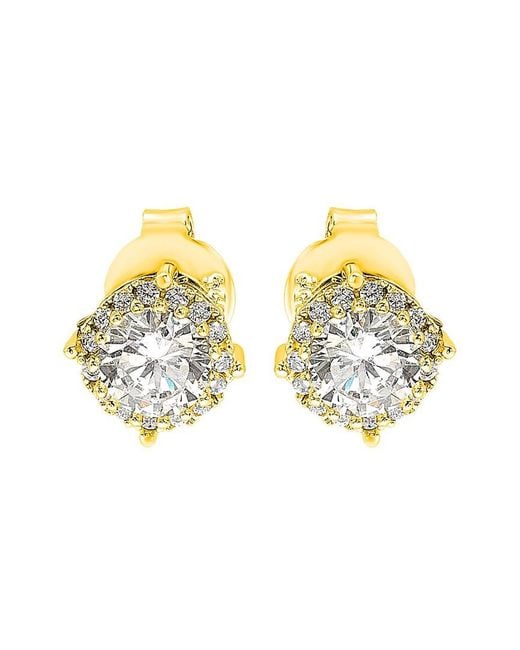 Suzy Levian CZ Jewelry Metallic Suzy Levian Silver Cz Studs