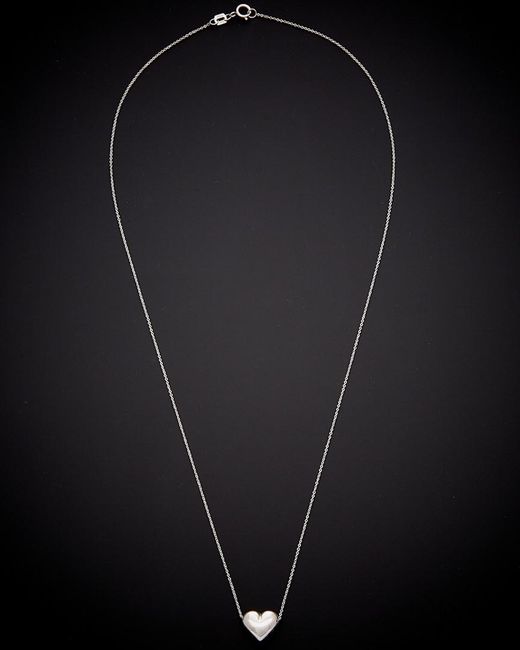 Italian Gold Black 14k Heart Pendant Necklace