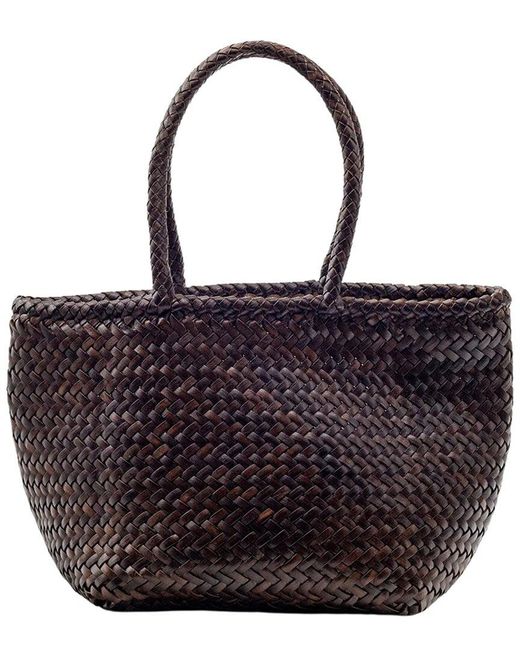 Dragon Diffusion Black Grace Basket Small Leather Tote