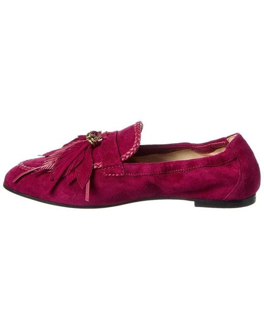 Tod's Red Suede Loafer