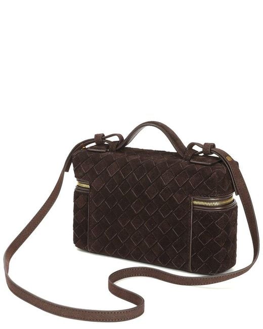 Tiffany & Fred Paris Black Woven Suede Leather Camera Bag