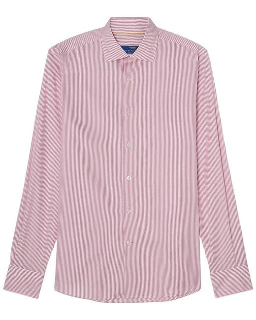 Robert Talbott Pink Reynolds Twill Bengal Dress Shirt for men