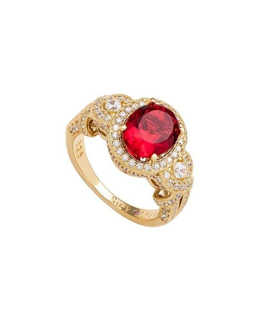 Suzy Levian CZ Jewelry Pink Suzy Levian Silver Cz Ring