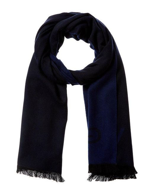 Givenchy Blue 4g Monogram Wool & Cashmere-blend Scarf