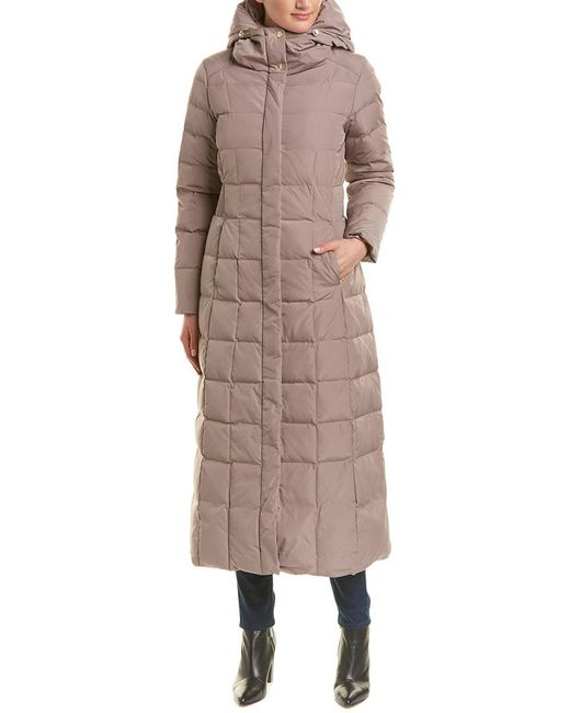 Cole Haan Signature Quilted Down Coat in Natural | Lyst
