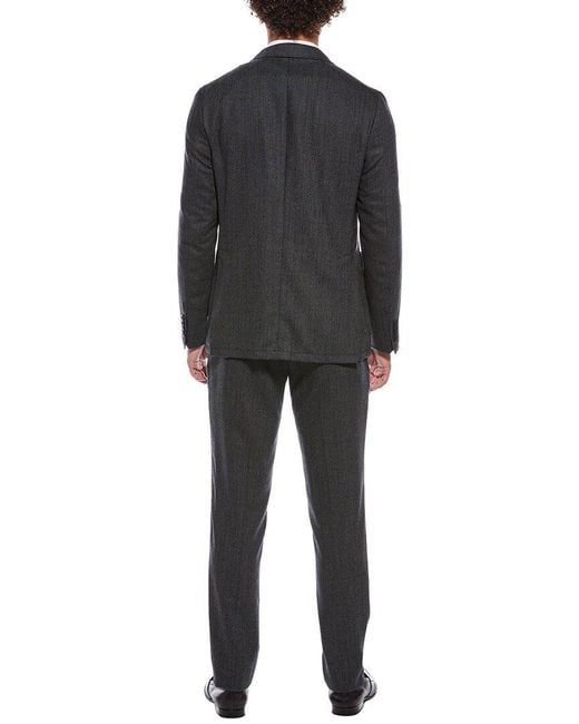 Canali Black 2Pc Wool Suit for men