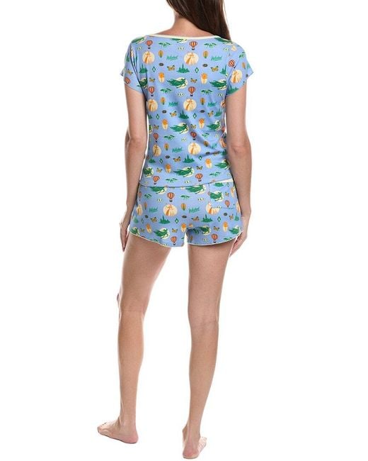 Cozyland by Morgan Lane Blue 2Pc Fellow Ozians Shortie Set