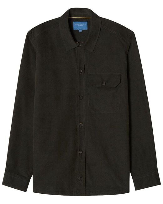 Robert Talbott Black Burton Pinwale Corduroy Shirt Jacket for men