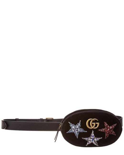 Gucci Multicolor GG Marmont Velvet Belt Bag