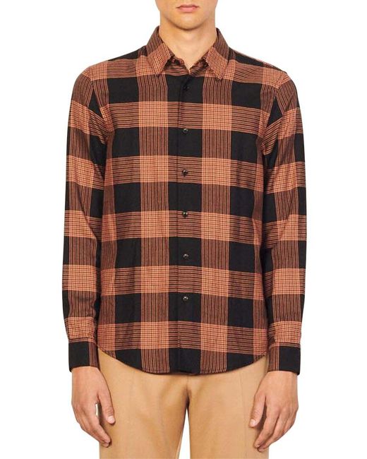 Sandro Brown Wood Casual Shirt for men