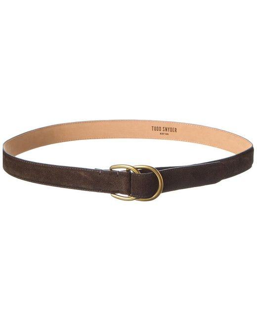 Todd Snyder Brown Suede Belt for men