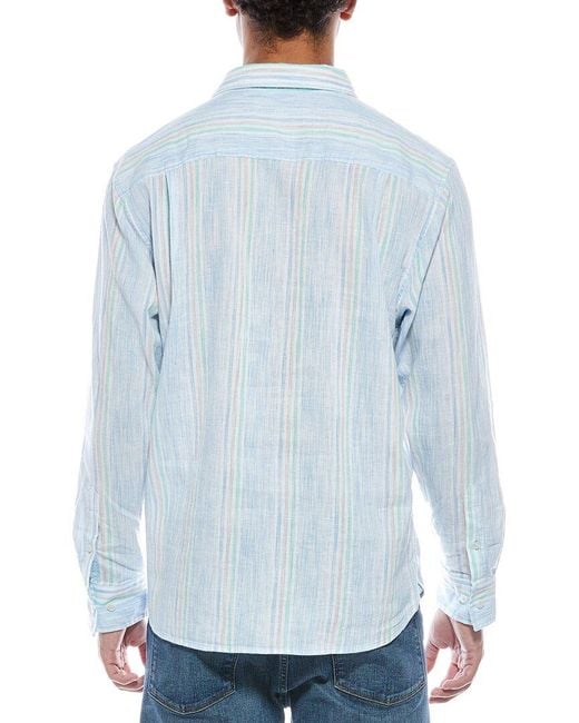 Tommy Bahama Blue Barbados Breeze Sea Stripe Linen-Blend Shirt for men