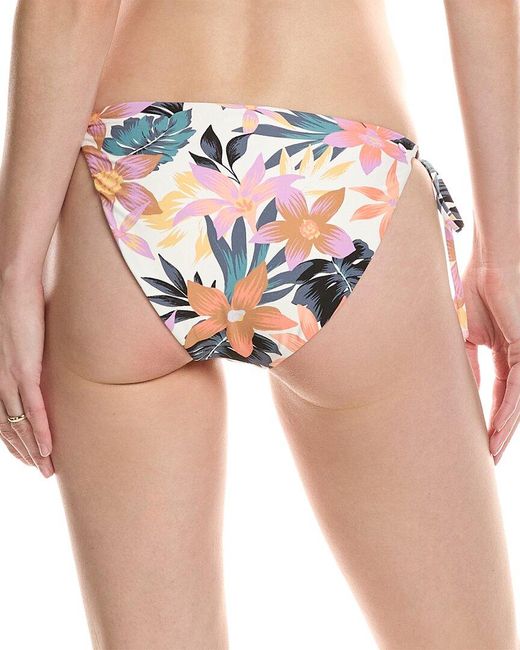 Volcom White Tropicabana Full Bikini Bottom