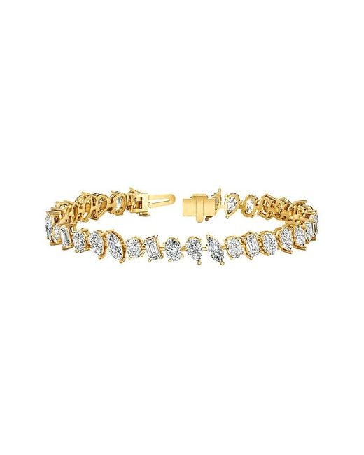 Lab Grown Diamonds Metallic 14K 9.66 Ct. Tw. Lab-Grown Diamond Tennis Bracelet