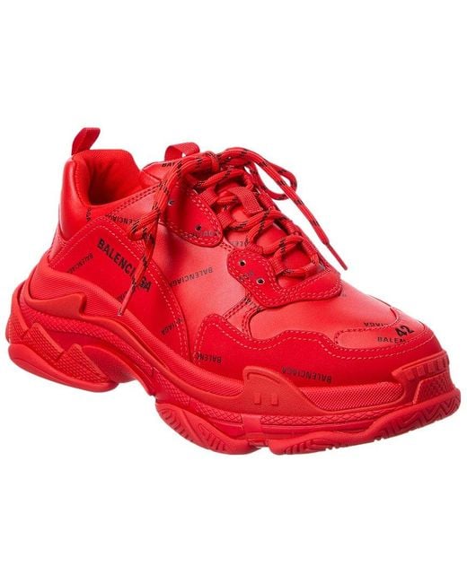 Balenciaga Red Triple S Sneaker for men
