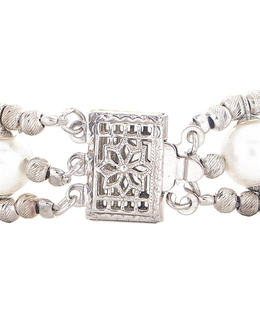 Pearls White Imperial Brillance Silver 6-6.5mm Pearl Bracelet