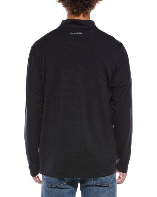 Travis Mathew Blue The Heater 1/4-Zip Pullover for men