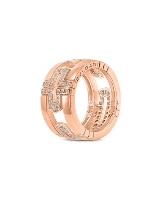 BVLGARI Pink Parentesi 18k Rose Gold 0.80 Ct. Tw. Diamond Ring