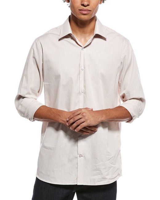 Tahari White Modern Fit Dress Shirt for men