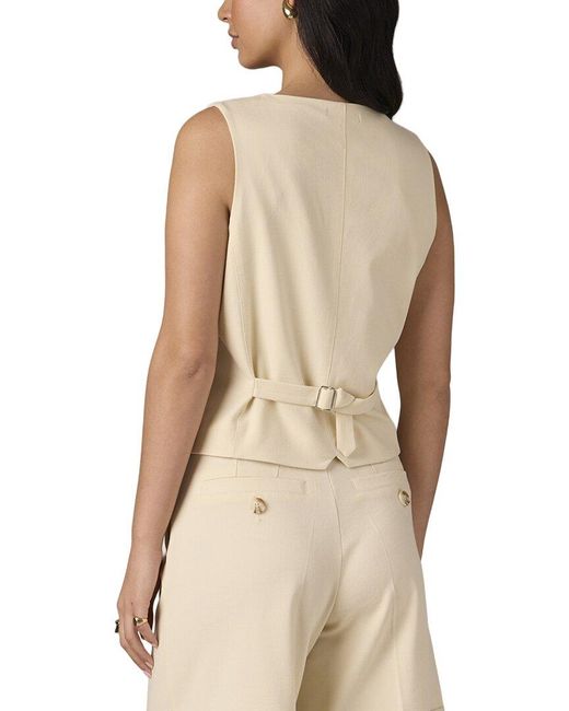 Wit & Wisdom Natural Button Front Vest