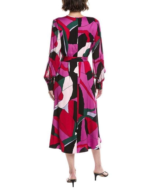 Diane von Furstenberg Red Abel Midi Dress