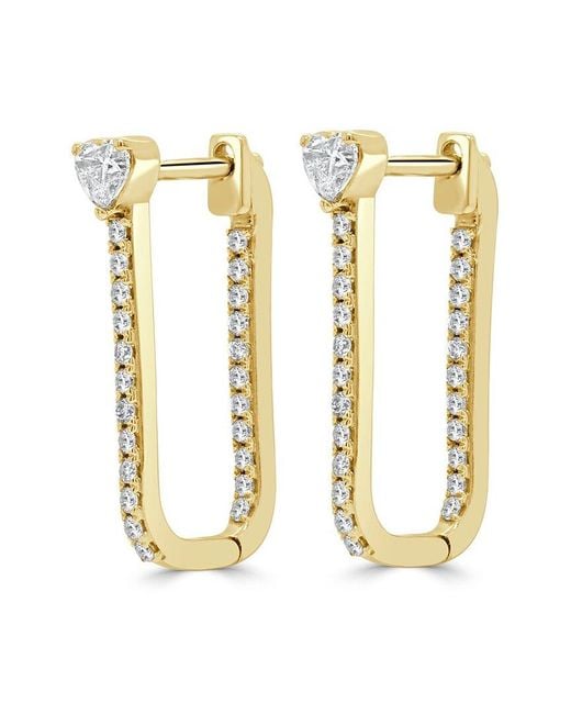 Sabrina Designs Metallic 14K 0.85 Ct. Tw. Diamond Hoop Earrings